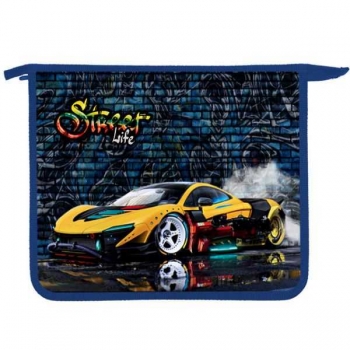 Папка д/тетр. А5 на молнии, картон/пластик арт.ПТ-715 Яркое авто