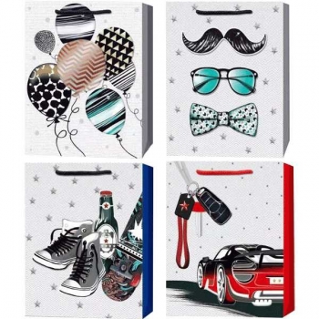 Пакет подарочный 18x23x8 см бумажный deVENTE Lifestyle 210 г/м2, ассорти 4 цв арт. 9041172