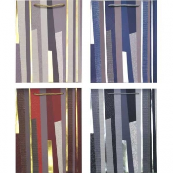 Пакет подарочный 26x32x10 см бумажный deVENTE Homme 210г/м2, ассорти арт. 9041416