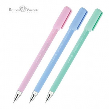 Ручка гелевая Bruno Visconti SimpleWrite. ZEFIR, 0.5мм, черная, корпус ассорти арт.20-0294