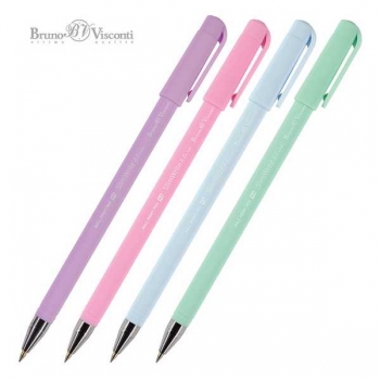 Ручка шариковая Bruno Visconti SlimWrite. Zefir, 0.5мм, синяя, корпус ассорти арт.20-0204 Ручка шариковая Bruno Visconti SlimWrite. Zefir, 0.5мм, синяя, корпус ассорти арт.20-0204