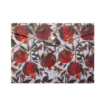 Папка-конверт А4 (335x235мм) на кнопке Bruno Visconti FLORA.ГРАНАТ, 180мкм, полупрозрачная, с рисунком  арт.14-036/17