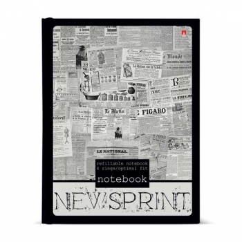 Тетрадь А5 80л на кольцах Альт ГАЗЕТА, 7БЦ со сменным блоком арт.7-80-081/09