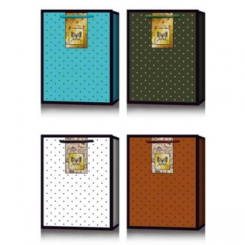 Пакет подарочный 18x23x8 см бумажный deVENTE Butterfly, 210 г/м2, ассорти арт.9041428