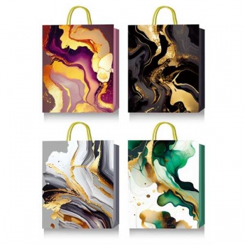Пакет подарочный 18x23x8 см бумажный deVENTE Marble, 210 г/м2, ассорти арт.9041424