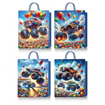 Пакет подарочный 26x32x10 см бумажный deVENTE Monster Truck, 210 г/м2, ассорти арт. 9041437