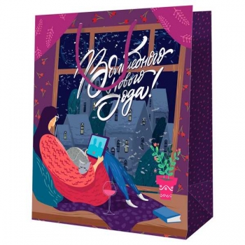 Пакет подарочный НОВОГОДНИЙ 18х23х10см MESHU Волшебного Нового года, ламинированный арт.MS_52151