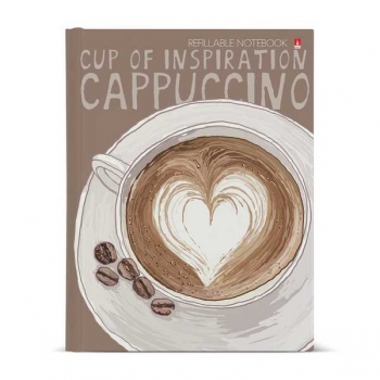 Тетрадь А5 80л на кольцах Альт СЧАСТЬЕ В КОФЕ, 7БЦ со сменным блоком арт.7-80-081/12