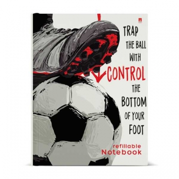 Тетрадь А5 80л на кольцах Альт FOOTBALL. Black and white, 7БЦ со сменным блоком арт.7-80-081/11