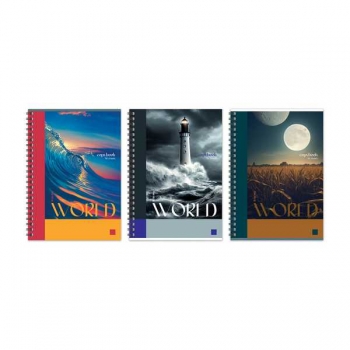 Тетрадь А4 96л в клетку на спирали BG Мой мир, глянцевая ламинация арт.Т4гр96_лг 12057