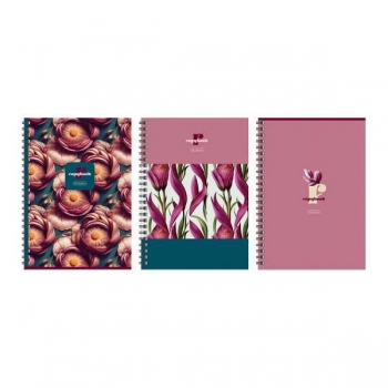 Тетрадь А4 96л в клетку на спирали BG Flower story, глянцевая ламинация арт.Т4гр96_лг 11920