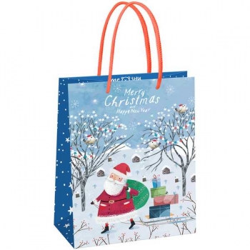 Пакет подарочный НОВОГОДНИЙ 18х23х10см MESHU Christmas, матовая ламинация арт.MS_61580