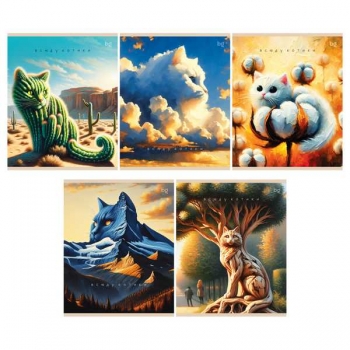 Тетрадь 48л в клетку BG ЭКОНОМ Котики, ассорти арт.Т5ск48 62706