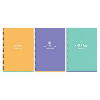 Тетрадь А4 80л в клетку на спирали BG Academy, soft-touch ламинация арт.Т4гр80_лс 11910