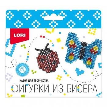 Набор для детского творчества - Брелоки. Фигурки из бисера Божья коровка, бабочка арт.Бис-099