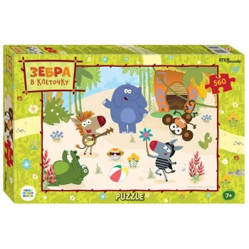 Пазл 560 эл. Зебра в клеточку, 345х500, 7+ арт.78120