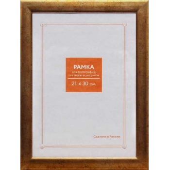 Фоторамка FC пластиковая, 21*30см, цвет золото №10 арт.RP 1066 21*30