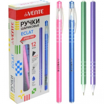 Ручка шариковая deVENTE Eclat, 0.7мм, игольч. узел, Speed Pro, ОДНОРАЗОВАЯ, цв. корпус, синяя арт.5073430
