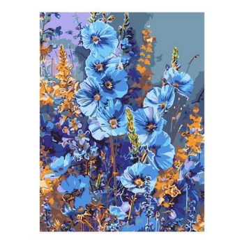 Набор для рисования по номерам, картина 28х38 см Полевые цветы (основа на карт, краски, кисть) арт.Кпн-413