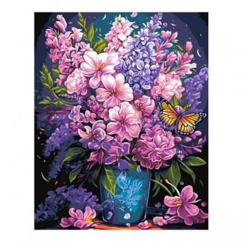 Набор для рисования по номерам, картина 41х51 см Цветочный натюрморт (холст на подрамнике, краски, кисть) арт.Рх-200