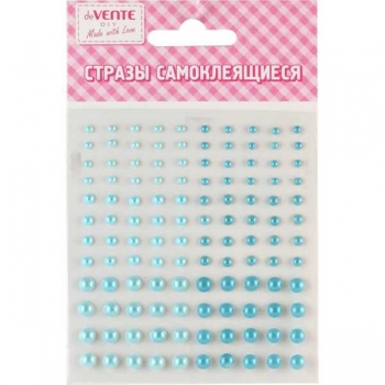Наклейки-стразы акриловые deVENTE 9,5х10,5 см Жемчуг, пласт. пакет, голубые арт. 8004060