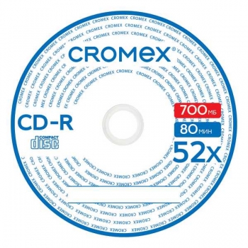 Диск CD-R CROMEX 700 Mb, 52x, в бумажном конверте арт.513797