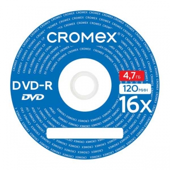 Диск DVD-R CROMEX 4,7 Gb, 16x, в бумажном конверте арт.513798