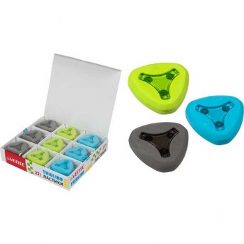 Ластик deVENTE Triolino 41*42*10мм, треуг.цв., с пласт. держат. арт. 4070404