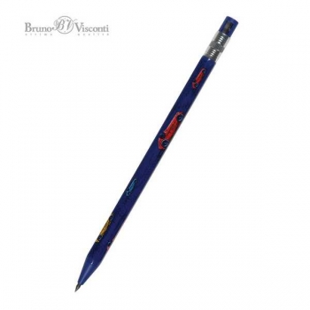 Карандаш автоматический (цанговый) 2.0мм Bruno Visconti FunGraphix. Красная машина с точилкой арт.21-0041/25