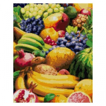 Алмазная мозаика LORI 40*50см Сочные фрукты (полное заполнение, без деревянного подр-ка) арт.Ам-135