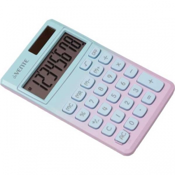 Калькулятор deVENTE Degrade DP-4 8 разр., 70*118*11мм (карманный), голубой и розовый деграде арт. 4030416