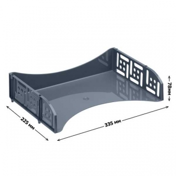 Лоток горизонтальный СТАММ Field, широкая загрузка, серый  арт. ЛТГ-01187