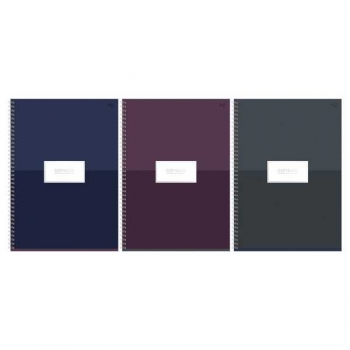 Тетрадь А4 80л в клетку на спирали BG Minimal, глянцевая ламинация, тиснение фольгой арт.Т4гр80_лг_тф 08660