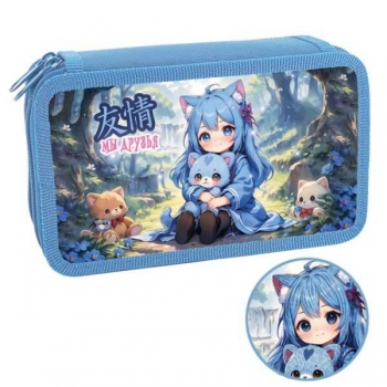 Пенал л/т 2-отдел. малый 190х110 арт.ПКК 11-19 Аниме Малышка