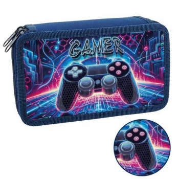 Пенал л/т 2-отдел. малый 190х110 арт.ПКК 11-19 Неоновый джойстик