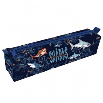 Пенал мягкий объемный 210x45x45 мм арт.ПМО 11-20 Мир акул