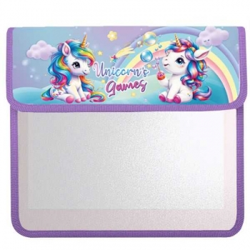 Папка д/тетр. А5 клапан прямоуг.на липучках арт.ПТ-45 Малыши единорожки