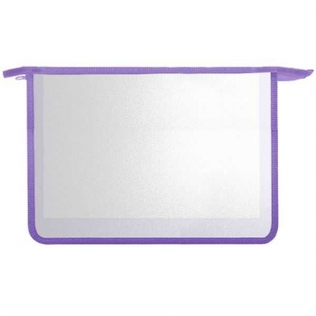 Папка д/тетр. А5 цветная на молнии арт.ПТ-7 офис/СВЕТЛО-СИРЕНЕВЫЙ