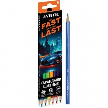 Карандаши deVENTE 06цв Fast Or Last 2М, шестигранные арт.5021537