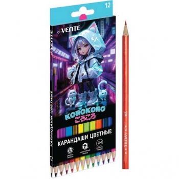 Карандаши deVENTE 12цв Korokoro 2М, шестигранные, в карт.уп. арт.5022534