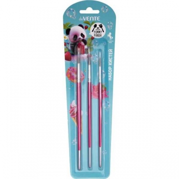 Набор кистей 03 шт deVENTE Yummy Panda (пони № 2,4,7) в карт. блистере арт. 8072520
