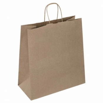 Пакет бумажный крафт 24х28x14см, крученые ручки, плотн. 90г/м2, LAIMA арт.609685