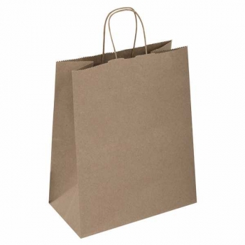 Пакет бумажный крафт 26х35х15см, крученые ручки, плотн. 90г/м2, LAIMA арт.609686