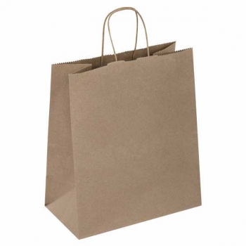 Пакет бумажный крафт 22х25х12см, крученые ручки, плотн. 90г/м2, LAIMA арт.609684