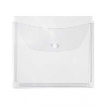 Папка-конверт А5 (228х188мм) на кнопке с расширением 25мм (250 л), 180 мкм, ПВХ, прозрачная  арт. 2915