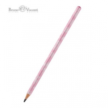 Карандаш Bruno Visconti HB ч/гр.  FlowerZefir. Rosa, трехгранный,пластик.корпус арт.21-0069/01