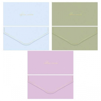 Конверт для денег 85*164мм MESHU Monochrome, мат. ламинация, фольга, 3 дизайна арт.MS_65053