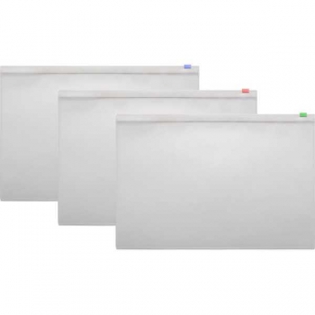 Папка на молнии А5+ Attomex (245х190 мм), полипропилен 110 мкм, фактура апельсиновая корка, синий арт. 3072901