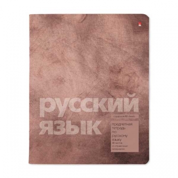 Тетрадь 48л в линейку  предметная Альт STONE COLOR Русский язык, матовая ламинация, конгрев  арт.7-48-1358/10