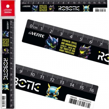 Линейка 16 см deVENTE Robotic пластиковая с дизайном арт.5091525